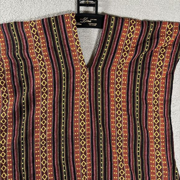 Elephant Jungle Sanctuary Woven Tunic Top Women’s Size M Colorful Aztec Hippie - Picture 10 of 11